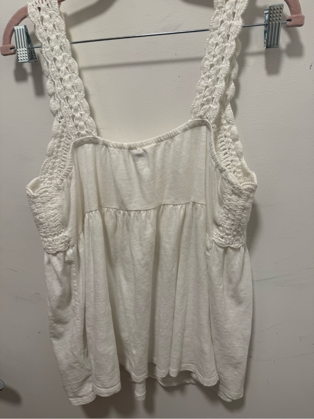 Lucky Brand Cream Crochet Knit Tank Top - Picture 4 of 4